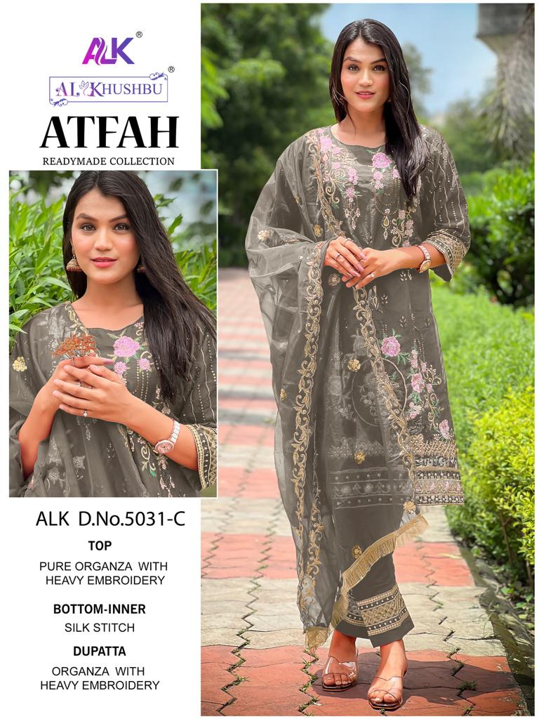 Alk Khushbu Atfah Vol 1 Organza Pakistani Readymade Suits
